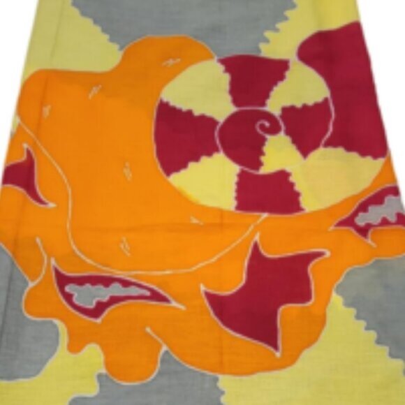 Womens Sarong Pareo Cotton Wrap HandPainted Batik Wrapskirt Beachwear -NEW - Picture 3 of 5